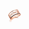 Rose gold ring with chain detail