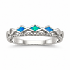 Silver ring with opal