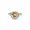 Citrine silver ring