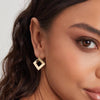 Twisted geometric gold earrings