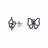 Blue diamond butterfly earrings