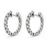 Circle hoop silver earrings
