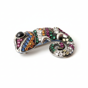 Chameleon silver pendant