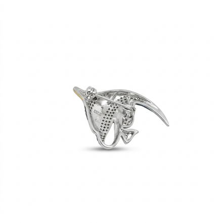 Exotic fish silver pendant