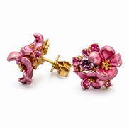 Garden bloom silver earrings