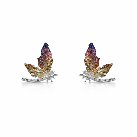 Dragonfly silver earrings
