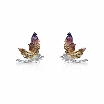 Dragonfly silver earrings