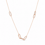 Rose gold necklace with chain details