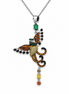 Parrot silver pendant