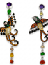 Silver parrot-shaped earrings