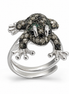 Frog silver ring