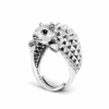 Hedgehog silver ring