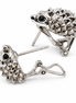 Hedgehog silver earrings