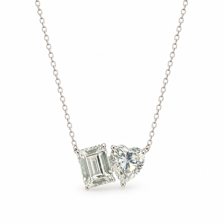 Silver necklace- Moi et Toi