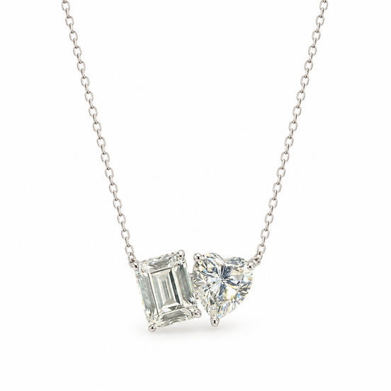 Silver necklace- Moi et Toi