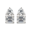 Silver stud earring Moi et Toi