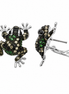 Frog silver earrings