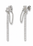 Long dangle silver earrings