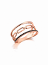 Rose gold ring with chain detail
