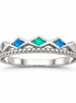 Silver ring with opal