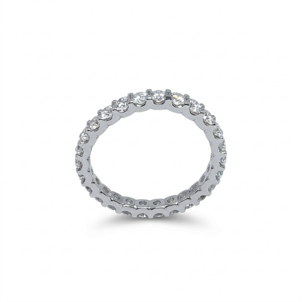 Сребърна халка с кубични циркони (Eternity band)