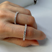 Сребърна халка с кубични циркони (Eternity band)