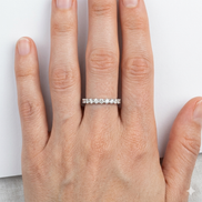 Сребърна халка с кубични циркони (Eternity band)
