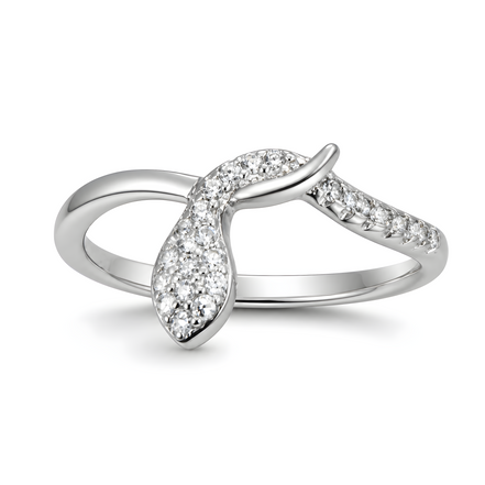 Wrapped snake silver ring