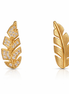 Leaf-shaped gold earrings