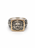 Lion signet silver ring