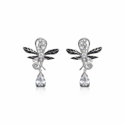 Dragonfly silver earrings