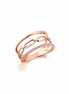 Rose gold ring with chain detail