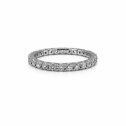 Сребърна халка с кубични циркони (Eternity band)