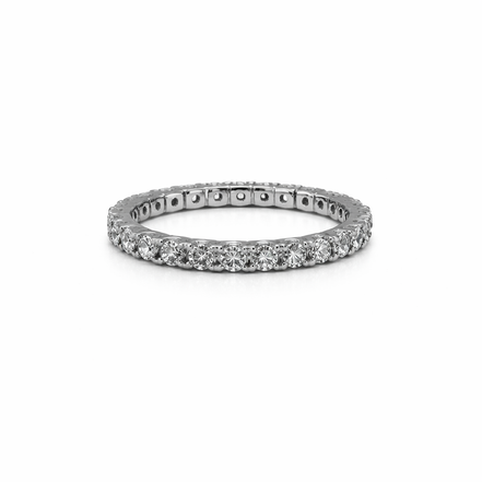 Сребърна халка с кубични циркони (Eternity band)