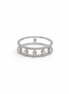 Double silver band with cubic zirconia
