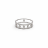 Double silver band with cubic zirconia