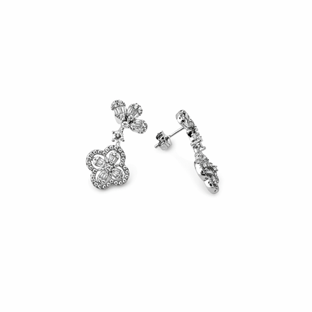 Art deco clover earrings