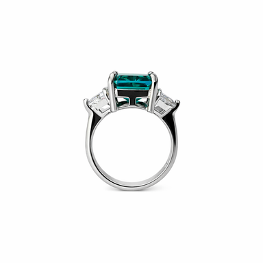 Lab-grown emerald ring