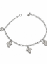 Silver bracelet with leaf elements