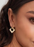 Twisted geometric gold earrings