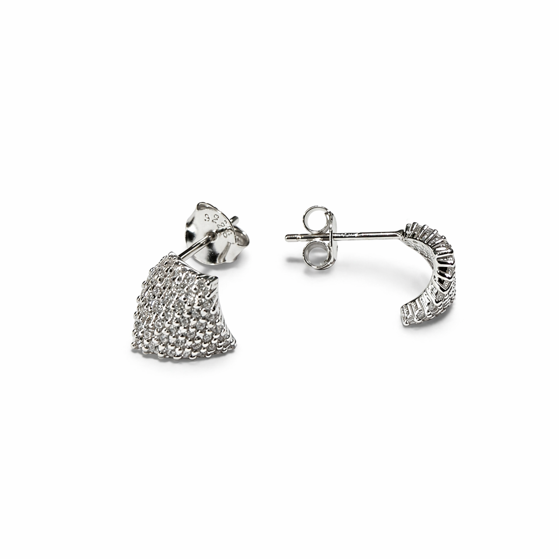 Small silver stud earrings