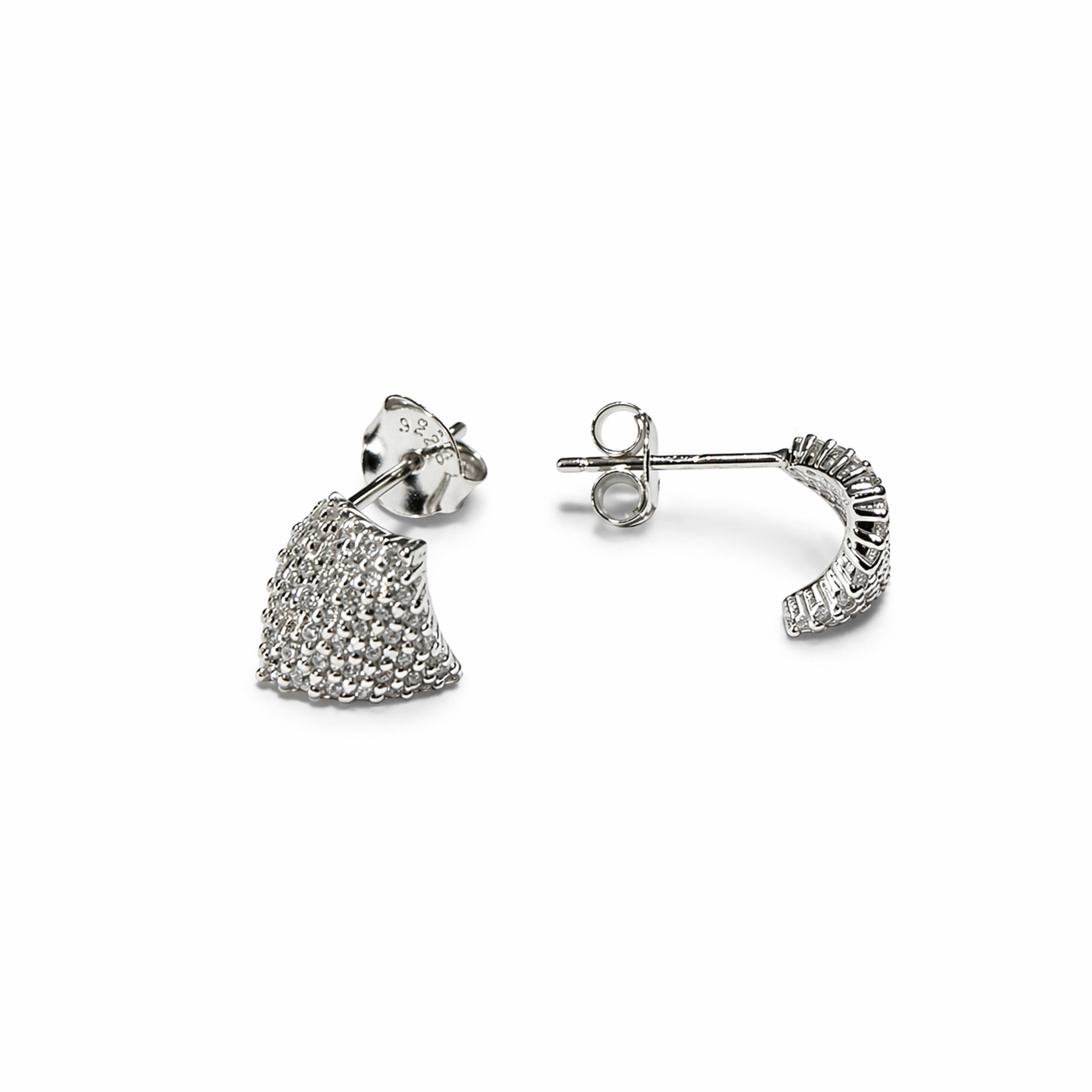 Small silver stud earrings