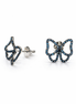 Blue diamond butterfly earrings