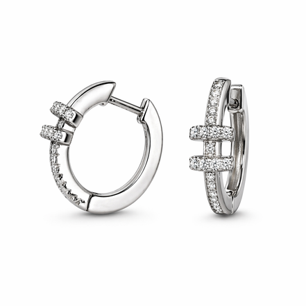 Small silver hoop earrings