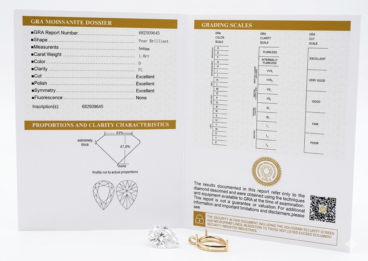 Silver asymmetric earrings with moissanite stone