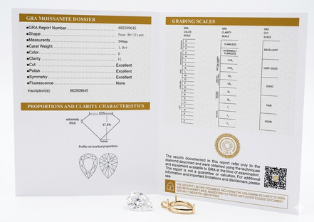 Silver asymmetric earrings with moissanite stone