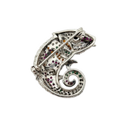 Chameleon silver pendant